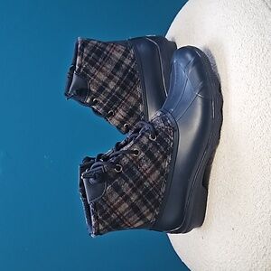 Women's Sperry Saltwater Plaid Duck Boots